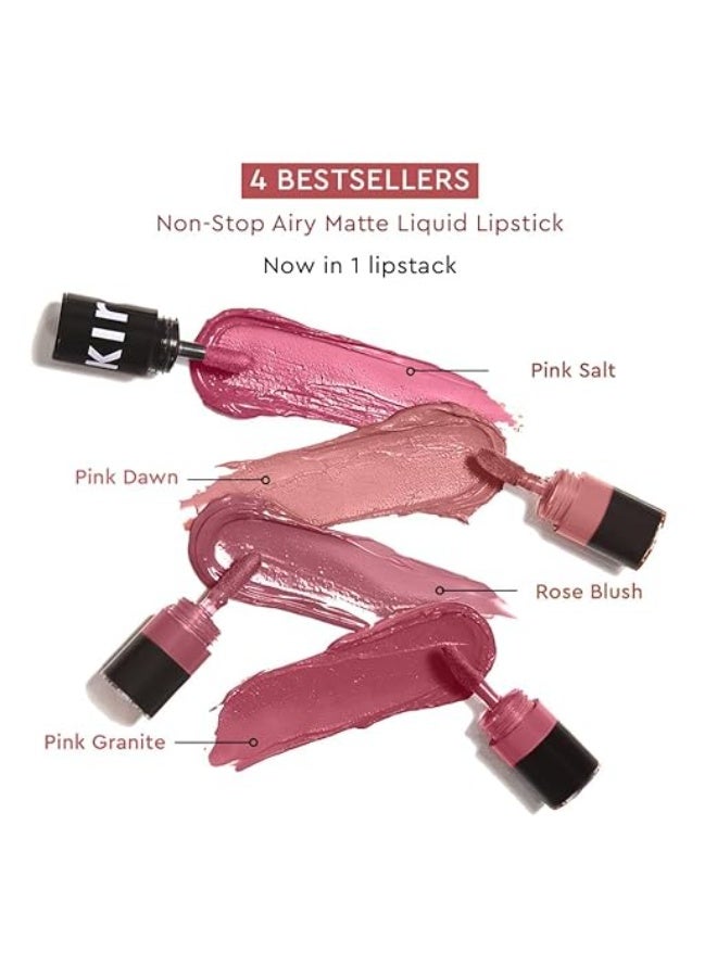 كيرو أحمر شفاه سائل مطفي خفيف الوزن من كيرو فور بلاي نون ستوب - باراماونت بينك، 6 مل | 4 درجات من أحمر الشفاه الوردي | يدوم طويلاً، مقاوم للتلطخ، مرطب، خفيف الوزن | غني بزيت الأفوكادو والمشمش - Image 4